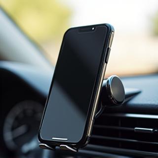 Magnetische Autohalterung mit Smartphone